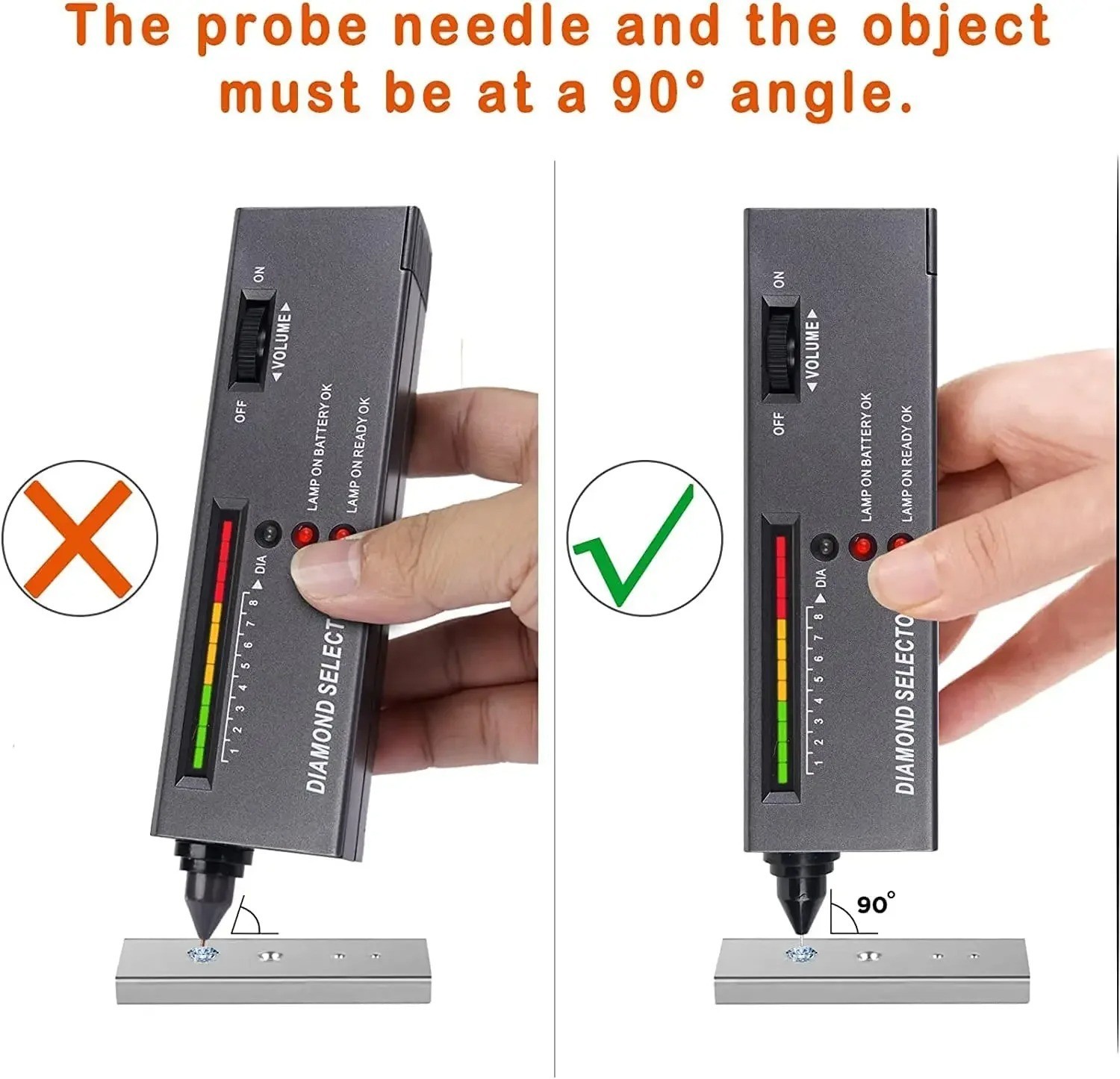 High Accuracy Professional Jeweler Diamond Tester Pen Jewelry Diamond Sel