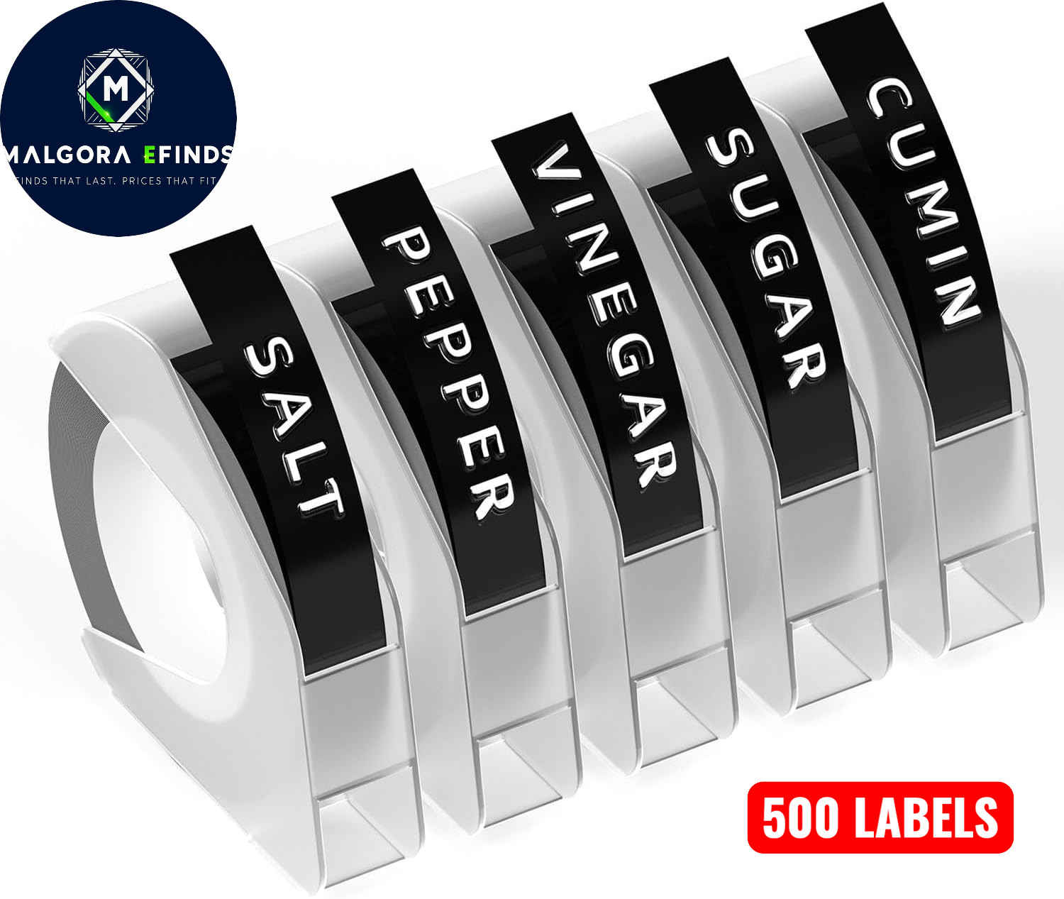Embossing Label Tape 3/8 Inch For Dymo Label Maker Refill Black Or Multicolor