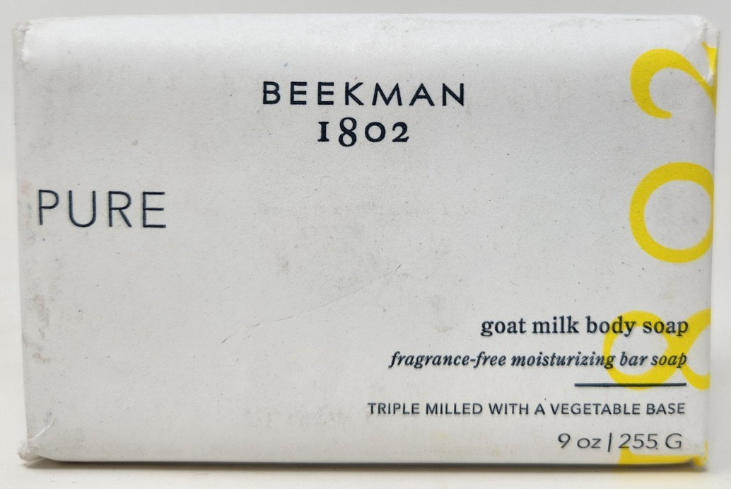 Beekman 1802 Goat Milk Body Soap Fragrance Free Moisturizing Bar 9 oz New No Box
