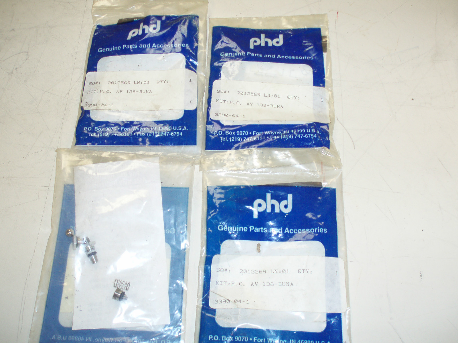 PHD REPAIR KIT  NEEDLE ASSY. & BALL RETAINER # 2013569 LN  ( LOT OF 4EA.)