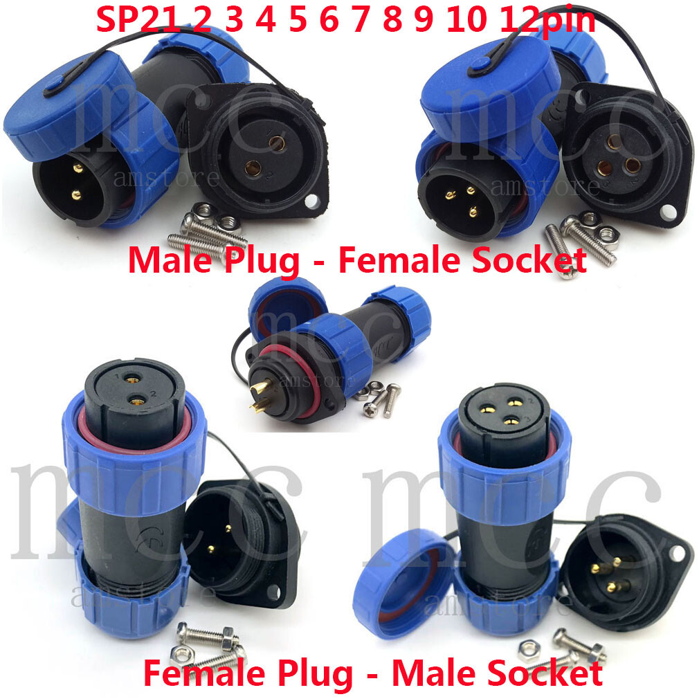 SP21 2-12 Pin IP67 Bulkhead Waterproof Connector Plug Socket,Aviation Connector
