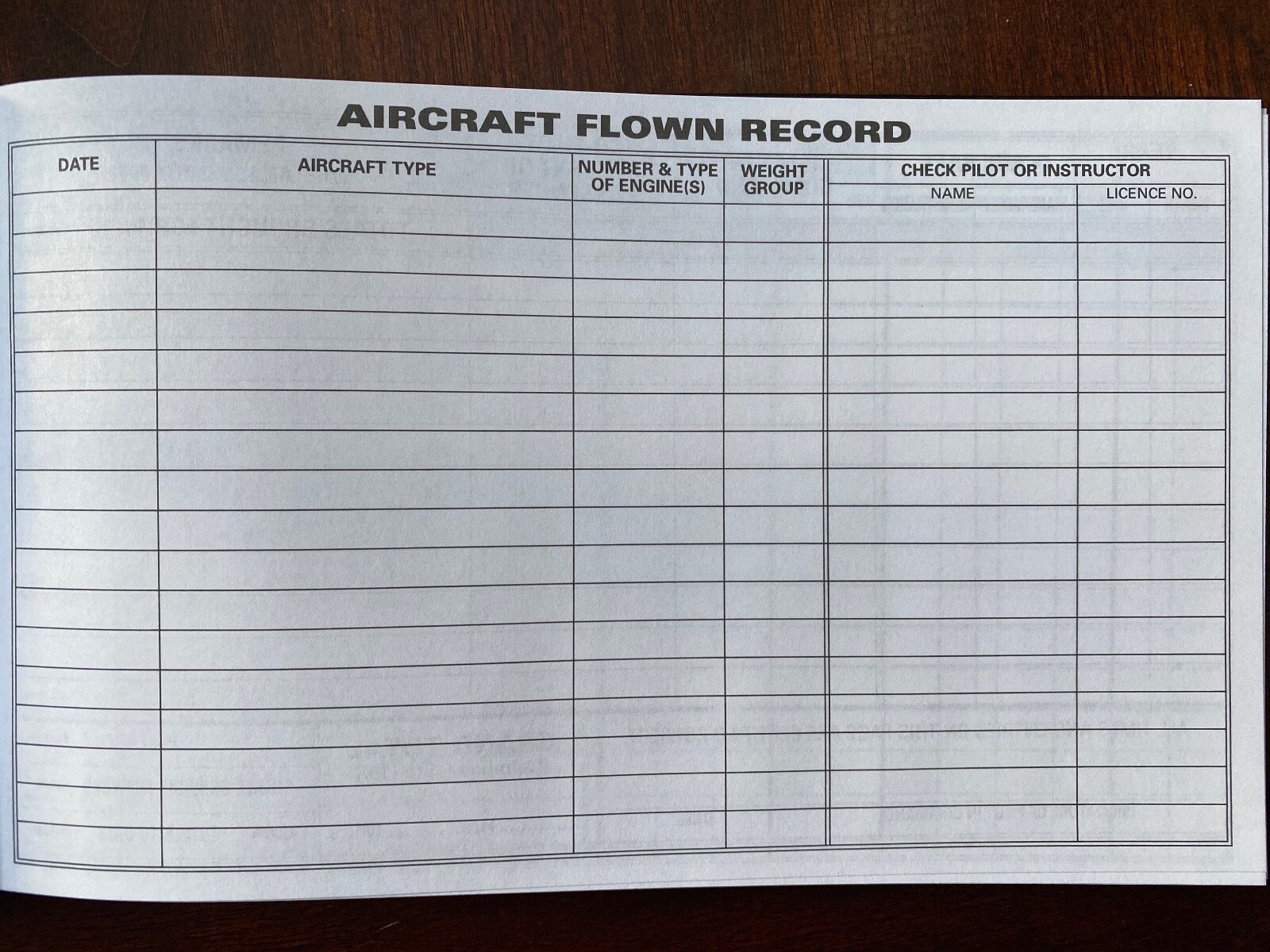Aviation Pilot Log Book - Hardcover - New!