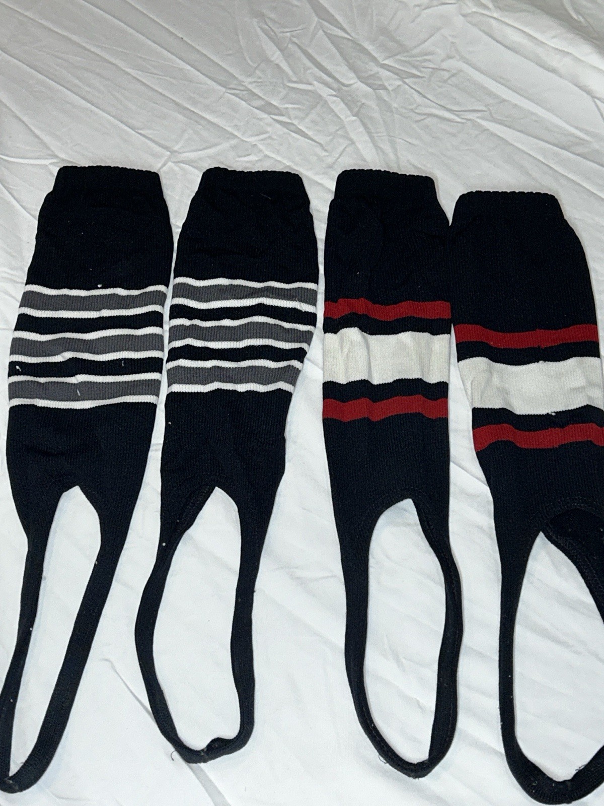 TCK Baseball Stirrups Medium black / grey & black / red / white