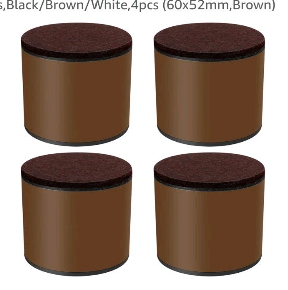Self-Adhesive Round Shape Carbon Steel Lift Furniture Risers , Dining Table Legs