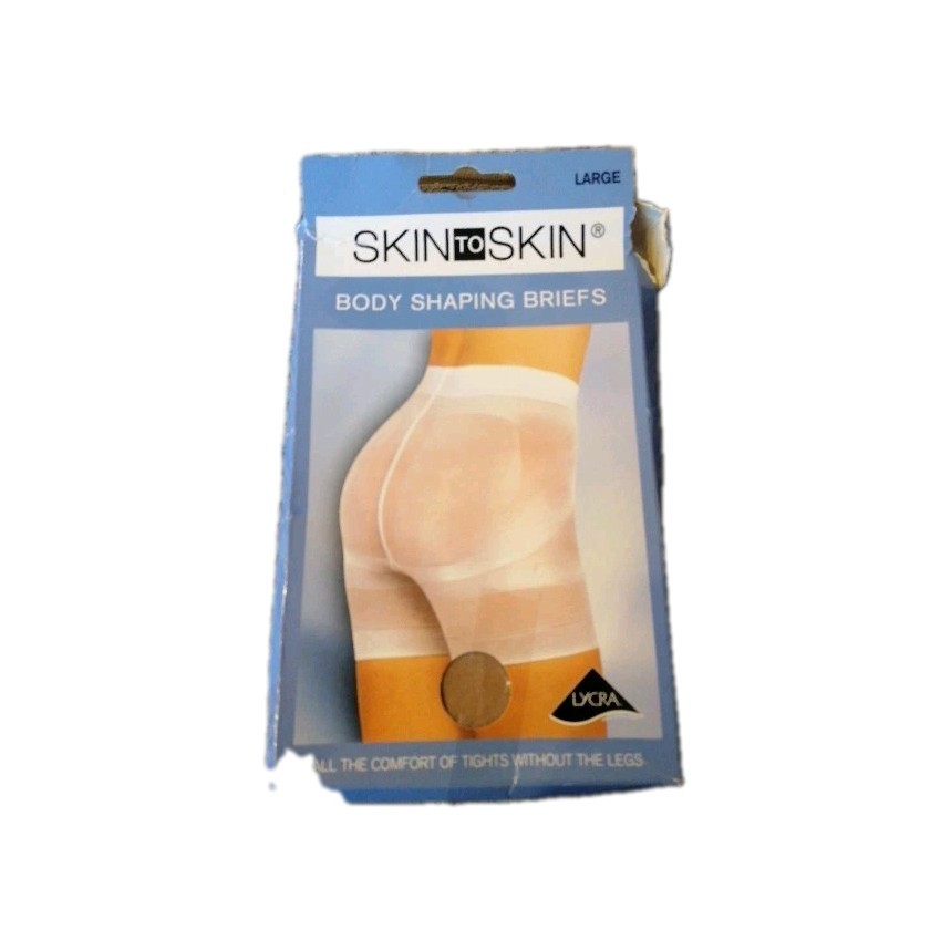 Skin To Skin Large Beige High Waisted Body Shaping Briefs ~ New & Free P&P