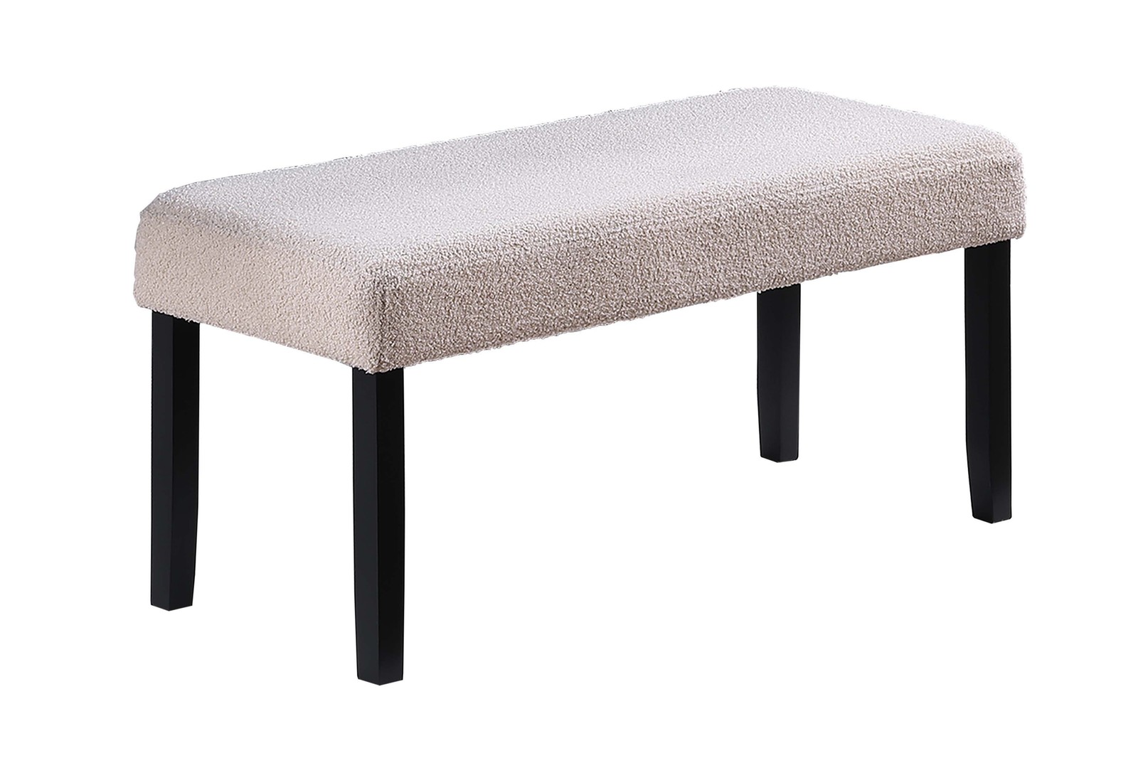 Classic Two-Tone Design White Faux Marble Top Dining Table 4x Side Chairs Benc