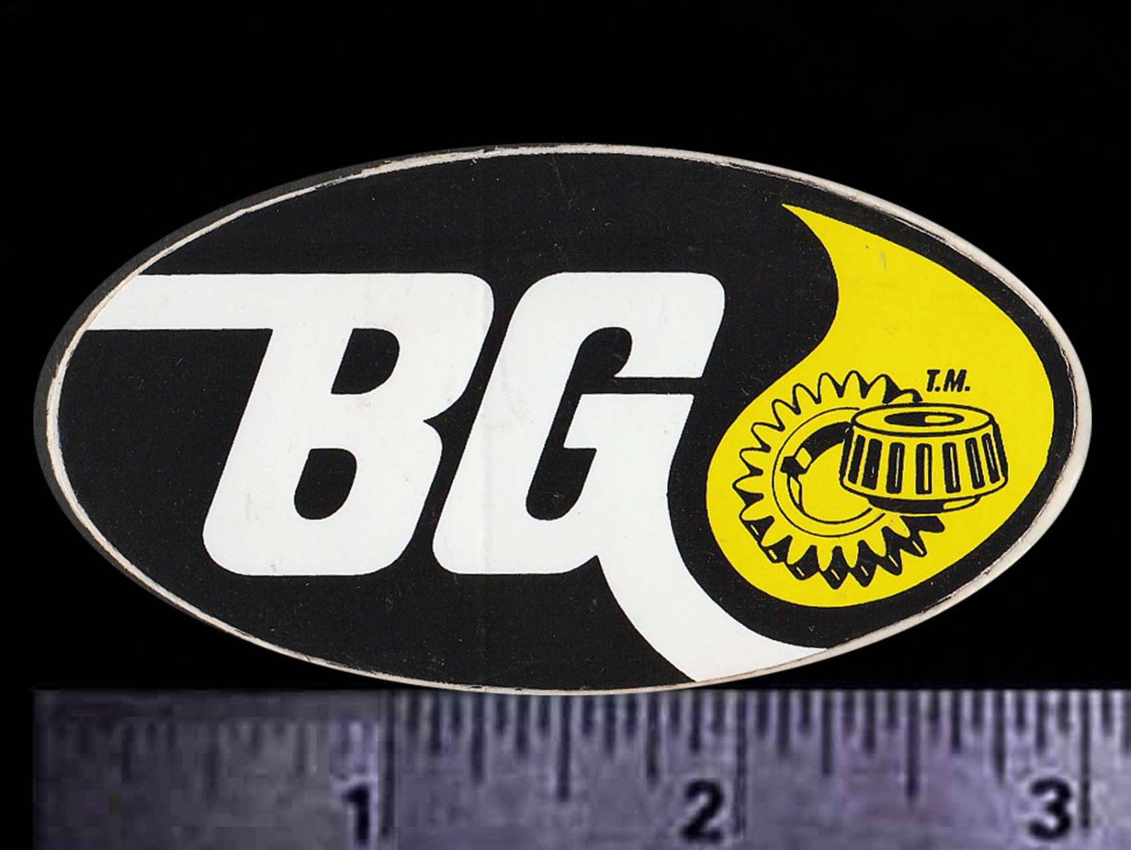 BG Gear Oil Lubricant Company - Orig. Vintage 60's 70’s  Racing Decal/Sticker 3"