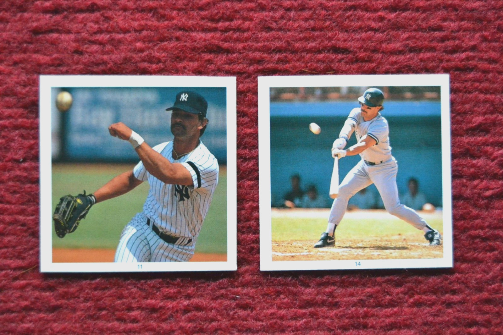 Don Mattingly 2 1991 Sticker #14 Hit Men #11 Record Breaker Cut Mint Oddball