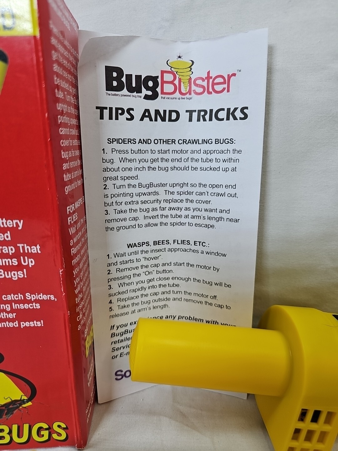 Sonic Technology Bug Buster, Battery Operated No Harm Bug Vac *Tested Working*!!