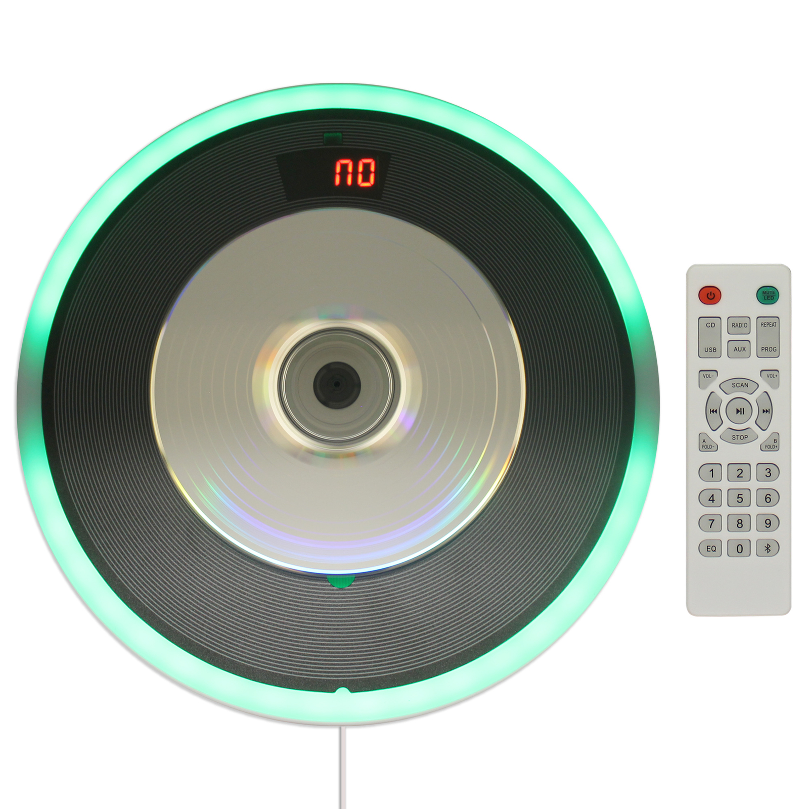 Technical Pro Portable Stylish Wall Mounted CD Player with Bluetooth, LED & USB