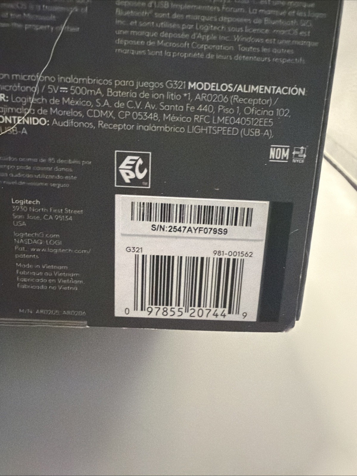 Logitech G321 Lightspeed Wireless Bluetooth Gaming Headset, Dynamic Comfort