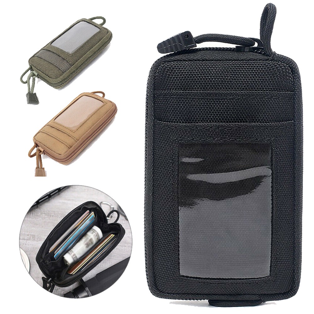 Tactical EDC Wallet Coin Purse Hiking Key Card Holder Pocket Bags for Men Pouch