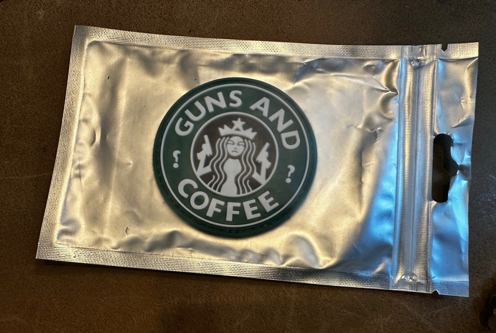 PVC Tactical Patch - Guns and Coffee Morale Gun Patch Hooked Backed 5 Star Gear