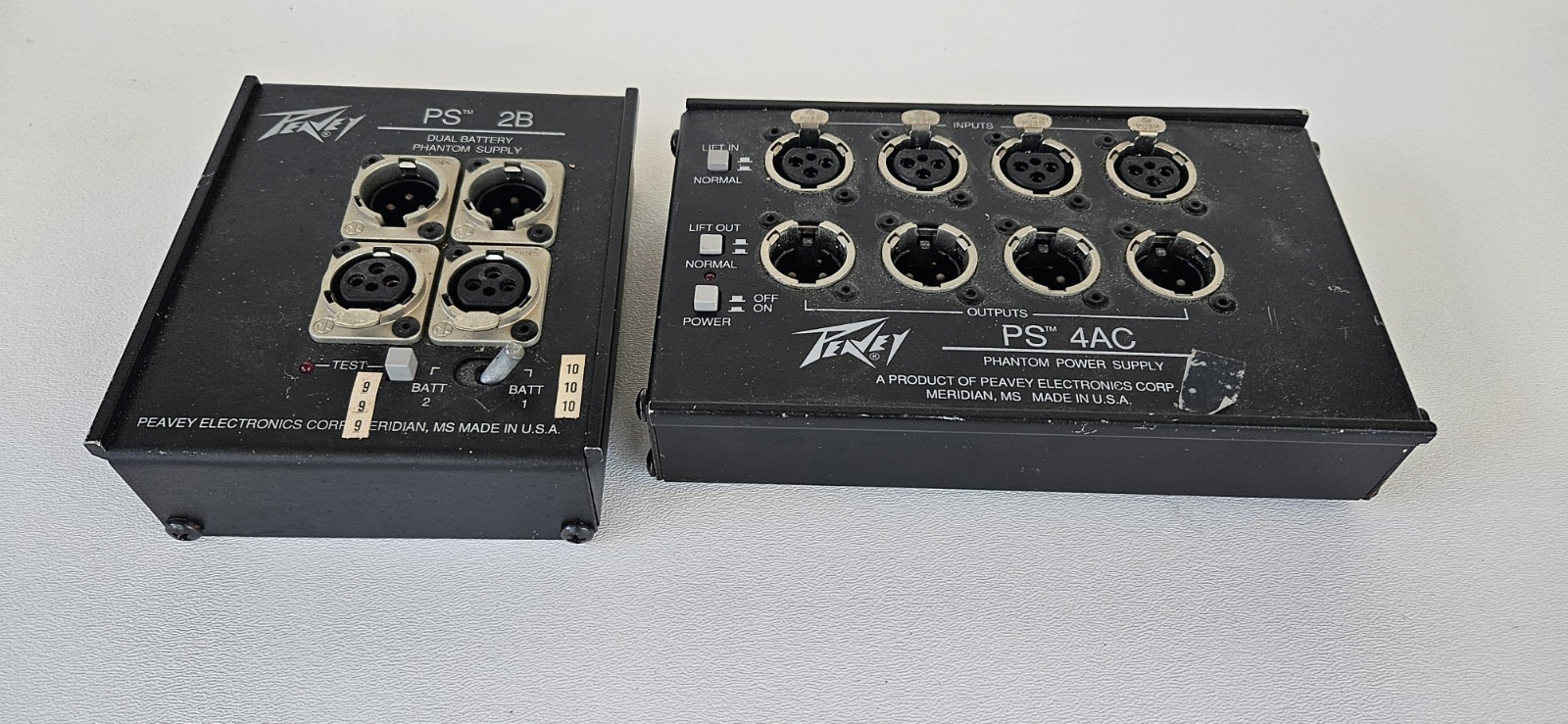 Peavey PS 4AC & PS 2B Phantom Power Supply Lot Untested As Is