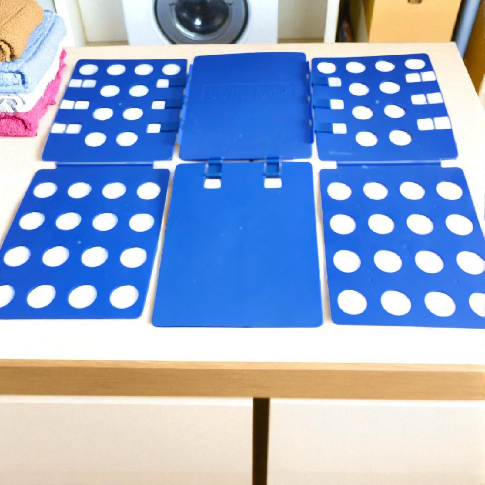 Clothes Folder Board Shirts T-Shirts Blue Plastic Laundry Time Saving