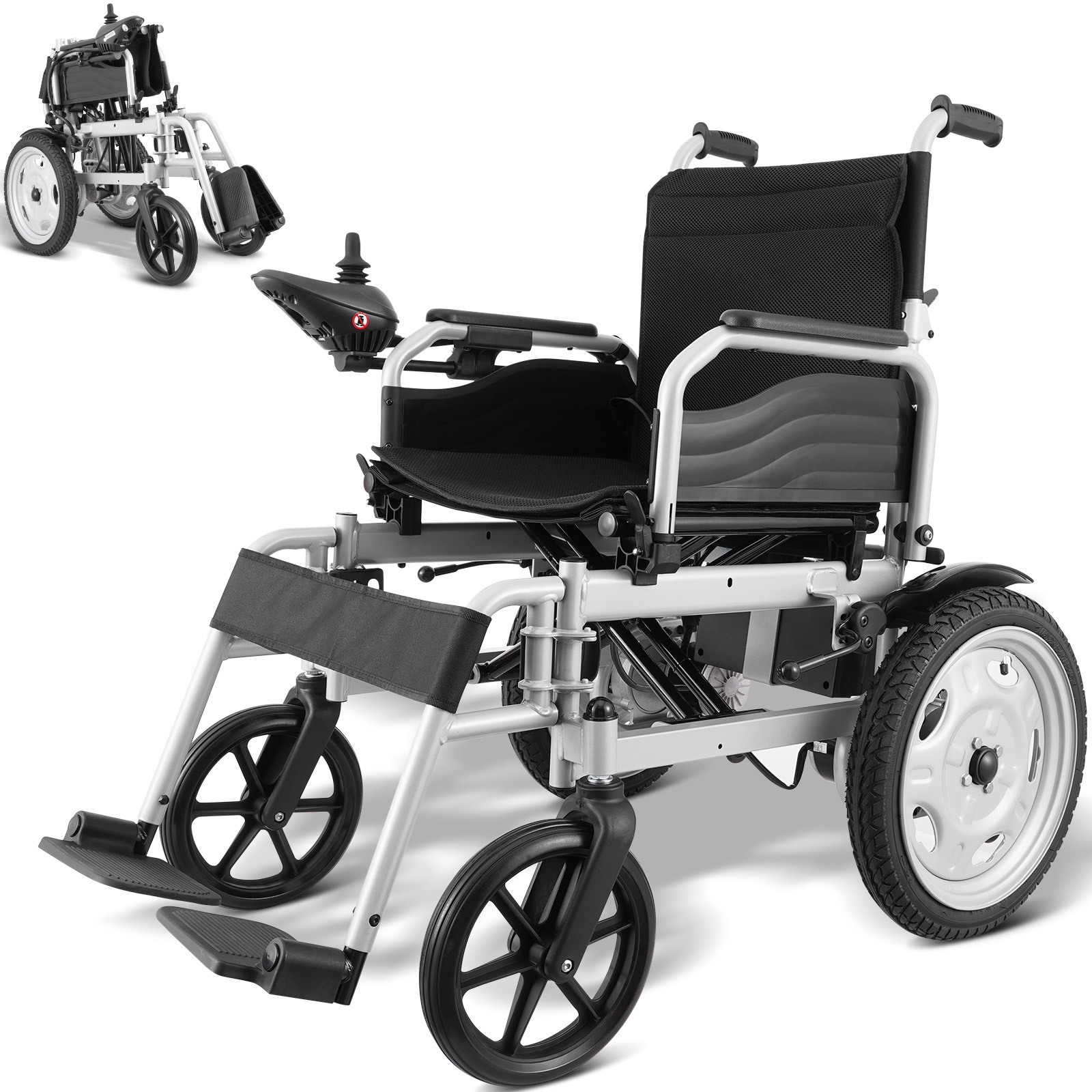 Uimoso Intelligent Foldable Electric Wheelchair 12.5 Miles All Terrain for Adult