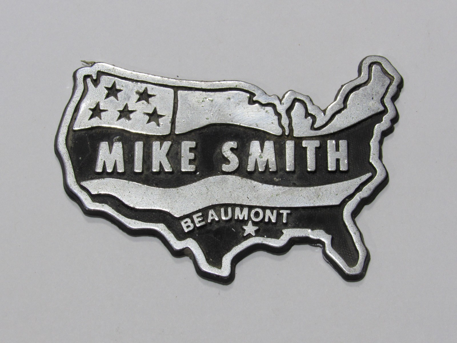 VTG Mike Smith Chrysler-Dodge Beaumont Texas Metal Dealership Badge Emblem Tag