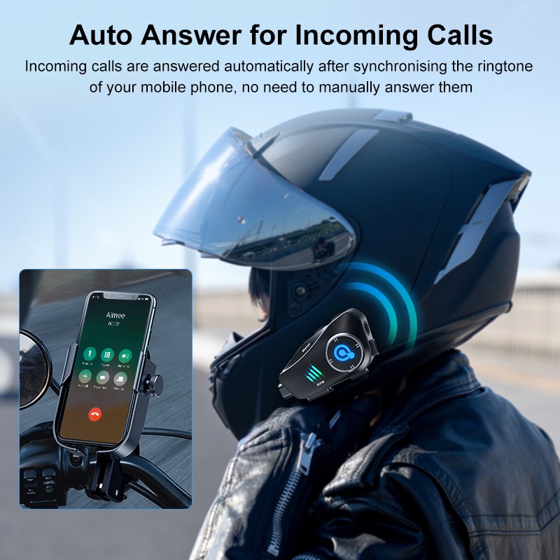 Auriculares BT para casco de motocicleta cámara grabadora de conducción HD 1080P