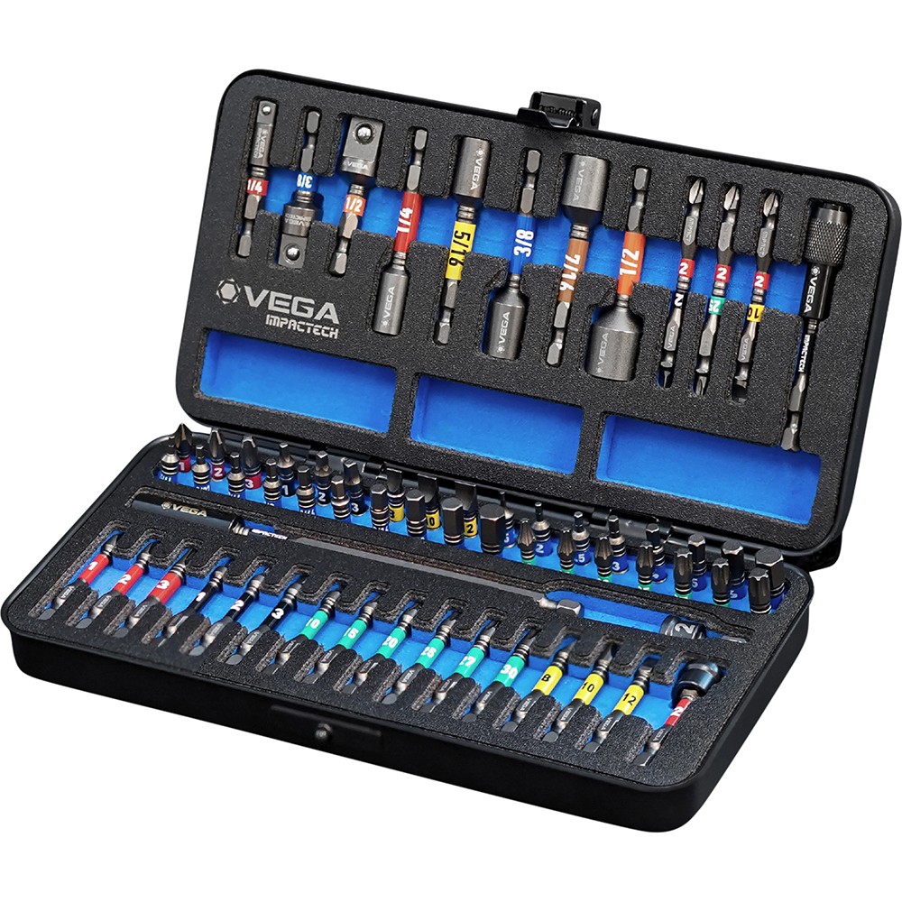 Impactech Master Impact Driver Bit Set - 64pc VEG-T64-2BX