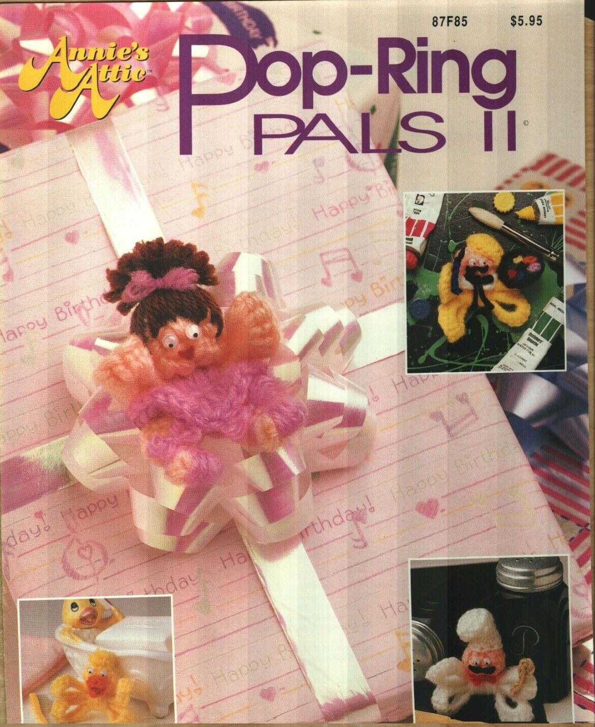 NEW POP RING PALS II ANNIE'S ATTIC 22 DESIGNS CROCHET PATTERN BOOK