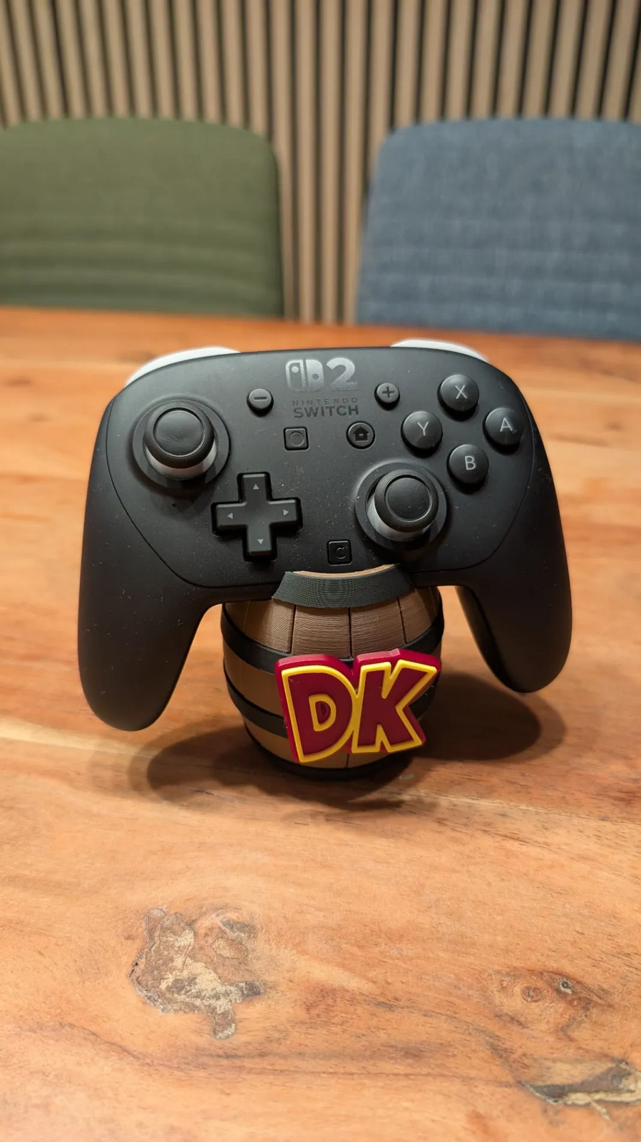 Donkey Kong Barrel Stand Holder For Nintendo Switch Pro Controller 3D Printed