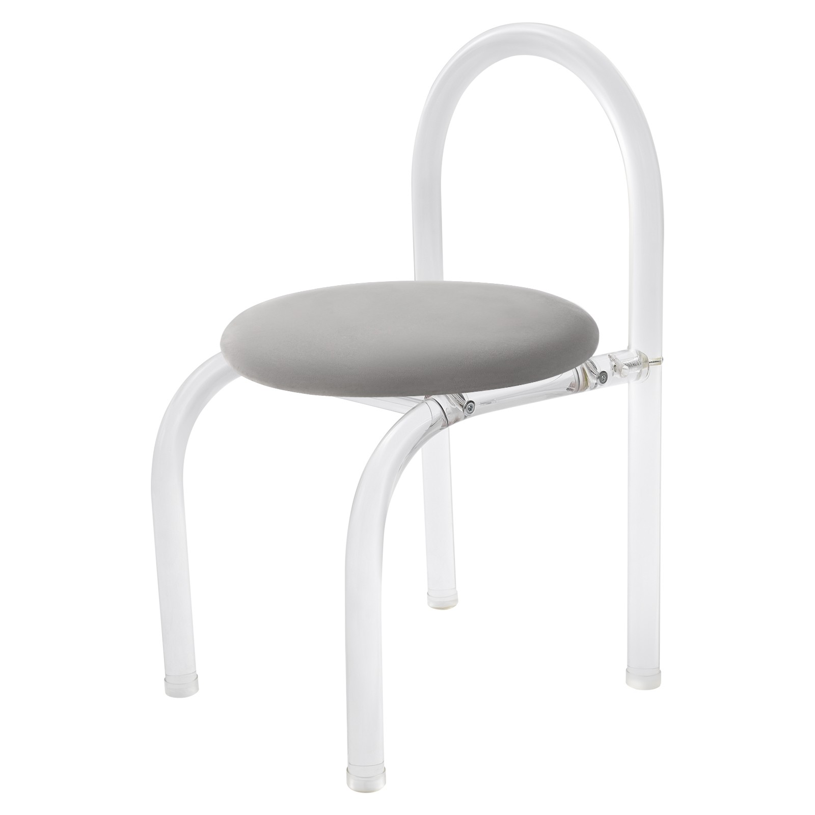 40*40*72cm Modern Minimalist Acrylic Clear Chair, 165.35 lbs Makeup Chair