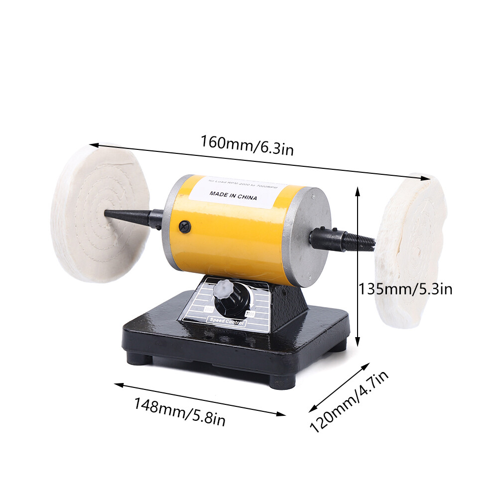 200W Jewellery Polishing Machine Dental Lab Mini Lathe Buffing Polisher Grinder