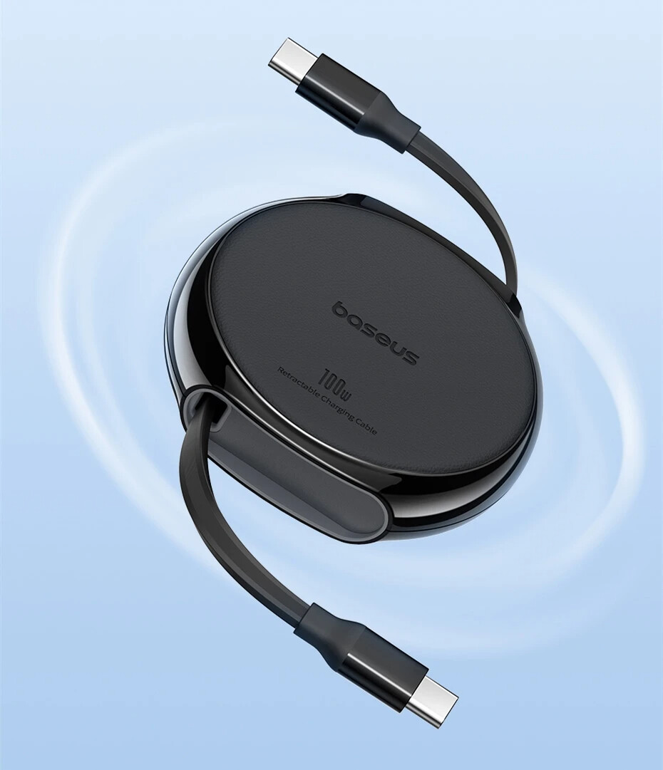 Baseus Retractable USB C Cable 100W Cable For MacBook iPad Fast Charger Cable