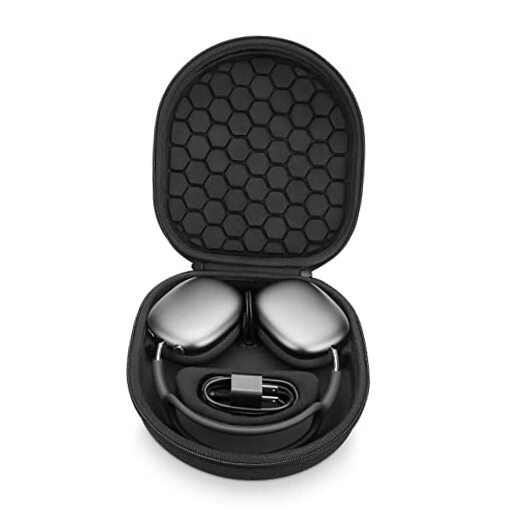 Smart Case for Apple AirPods Max Supports Sleep Mode, Hard Organizer black