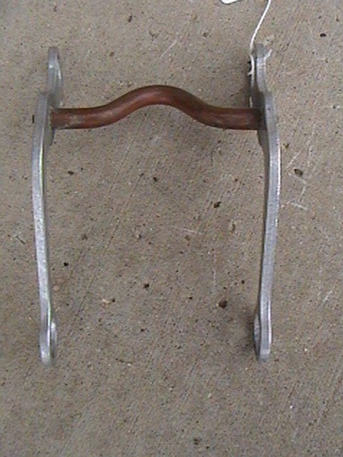 VINTAGE 5" ALUMINUM WESTERN COPPER MOUTHED CURB PORT BIT FOR BRIDLE HEADSTALL