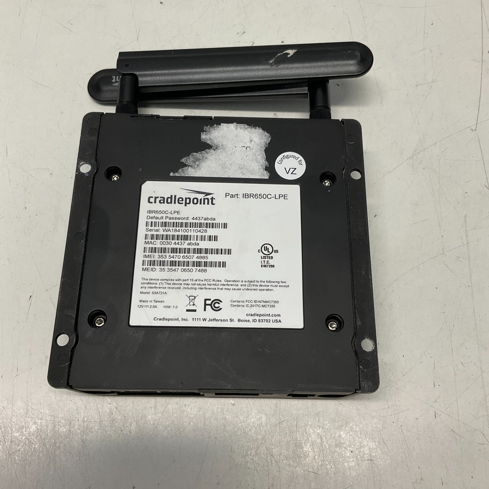Cradlepoint LTE Router (IBR650C-LPE) UNIT ONLY Tested