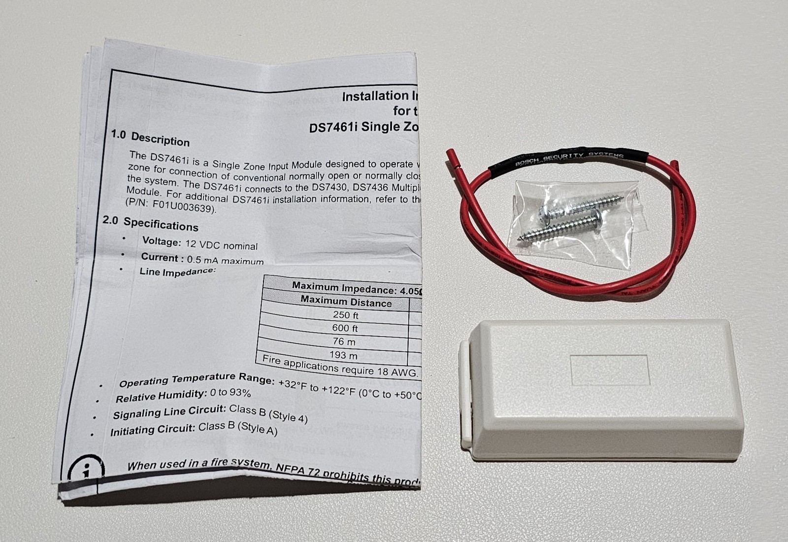 New Bosch DS7461I Single-Zone Input Module - Fast Shipping!