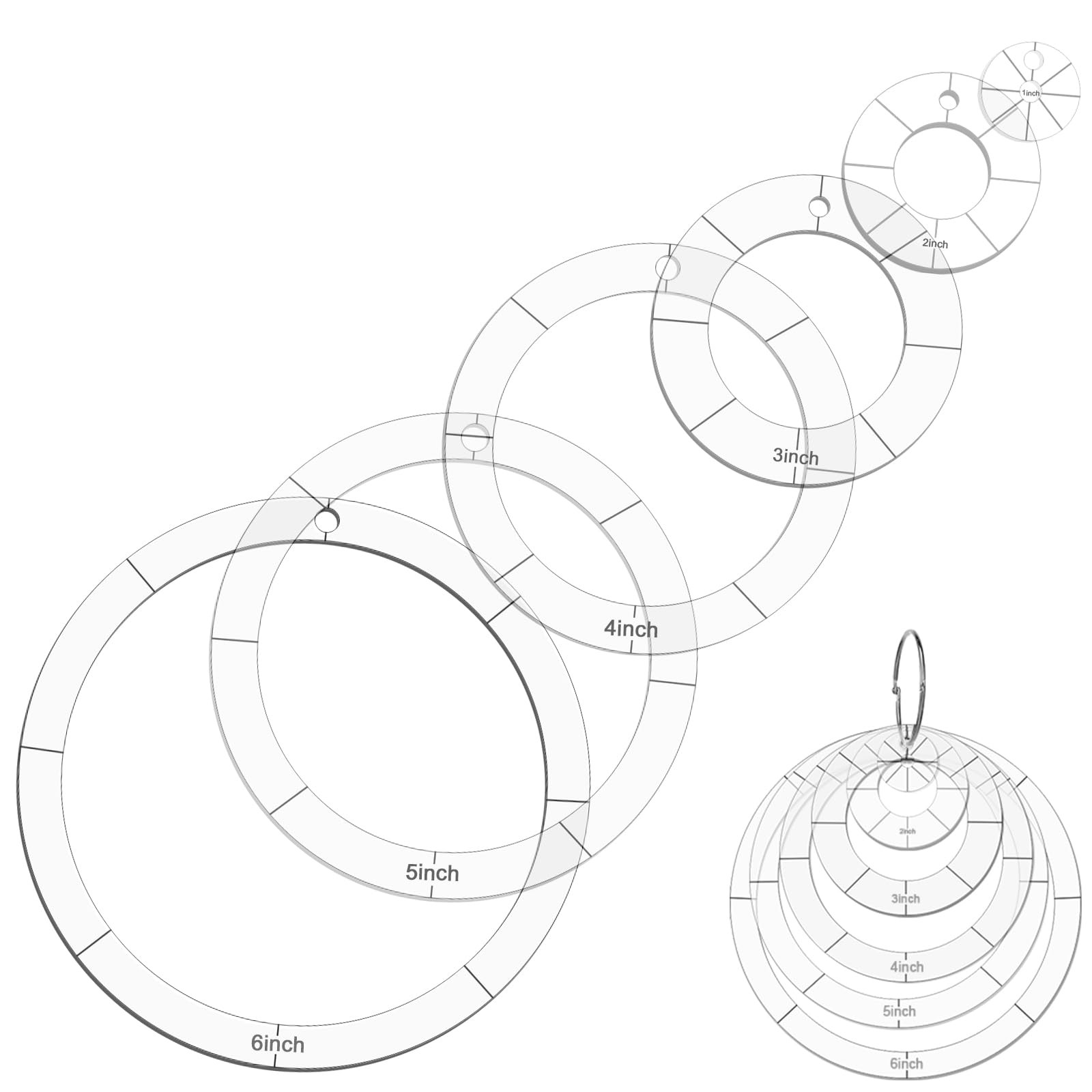 ElevateTech 15.1 cm, 12.6 10.1 7.6 5 2.5 Transparent