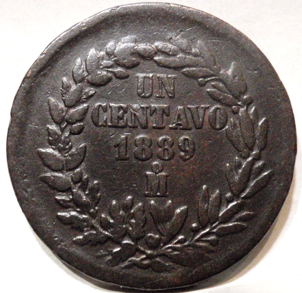 MEXICO - Un Centavo - 1889 Mo. - Km-391.6 - Copper Coin