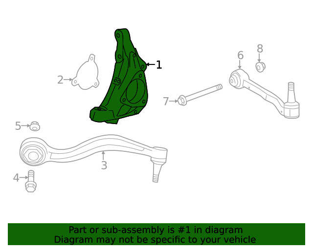 Genuine GM Passenger Side Steering Knuckle 84712196