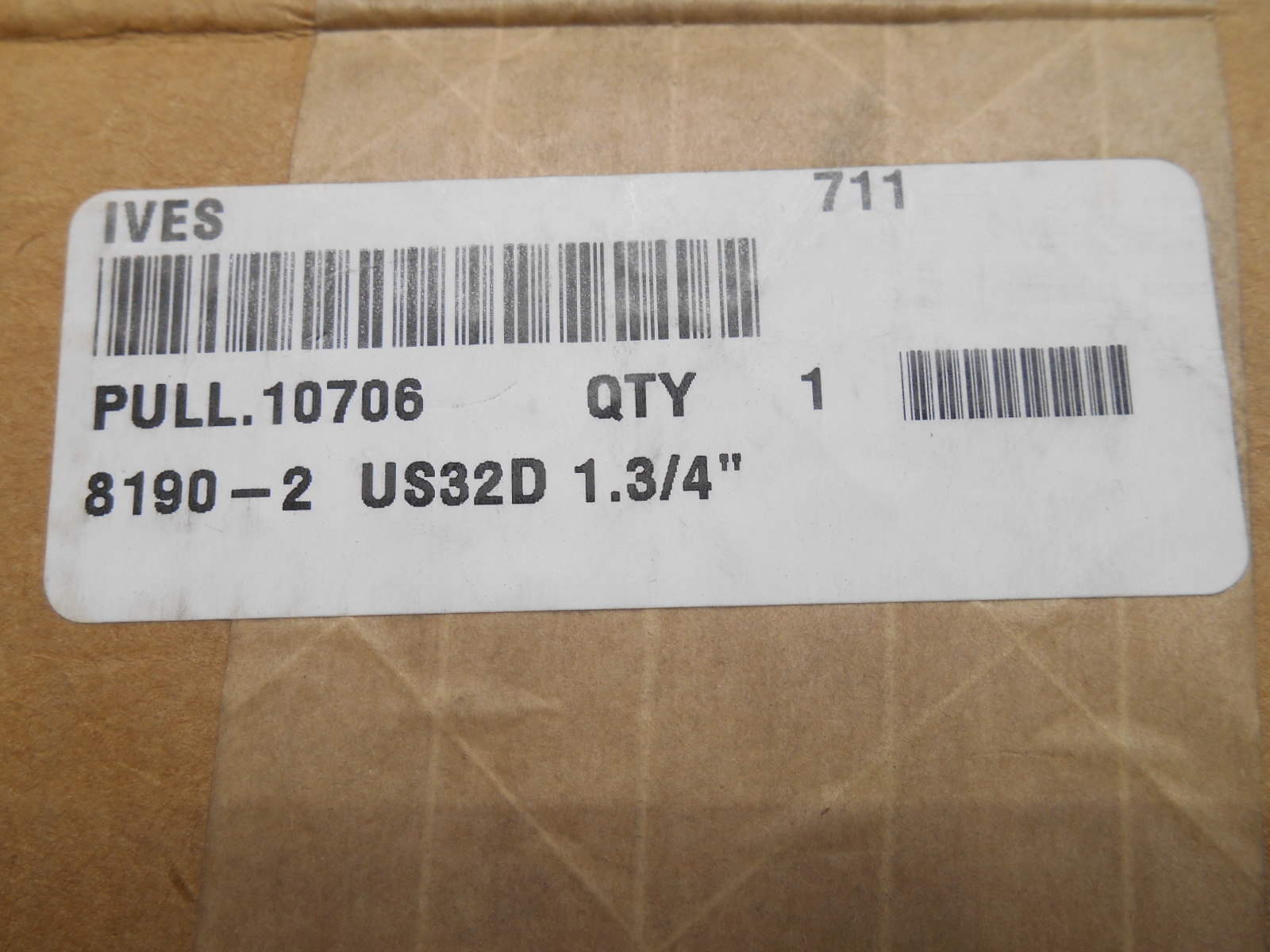Ives IR 8190–2 90 Degree Offset Door Pull, 12″ US32D