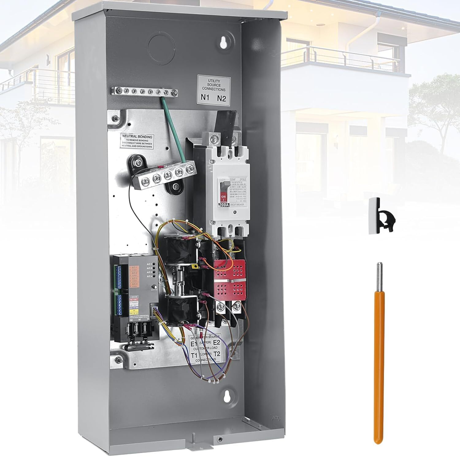 200-AMP Automatic Whole House Transfer Switch.