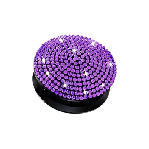 Bling Car Push Start Button Cover, Crystal Rhinestone Anti-Scratch Purple