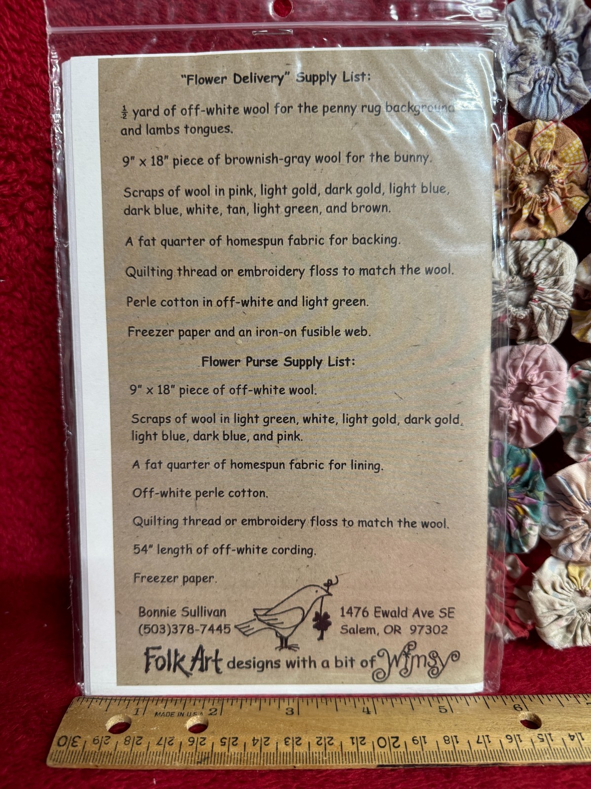 NIP All Through The Night Quilt Pattern Flower Delivery 2002
