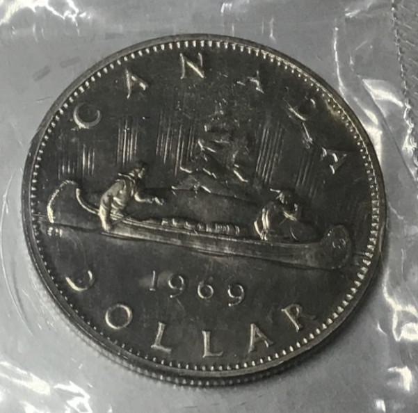 1969 Dollar Canada Canadian Dollar Nice Mint Cello Packaging