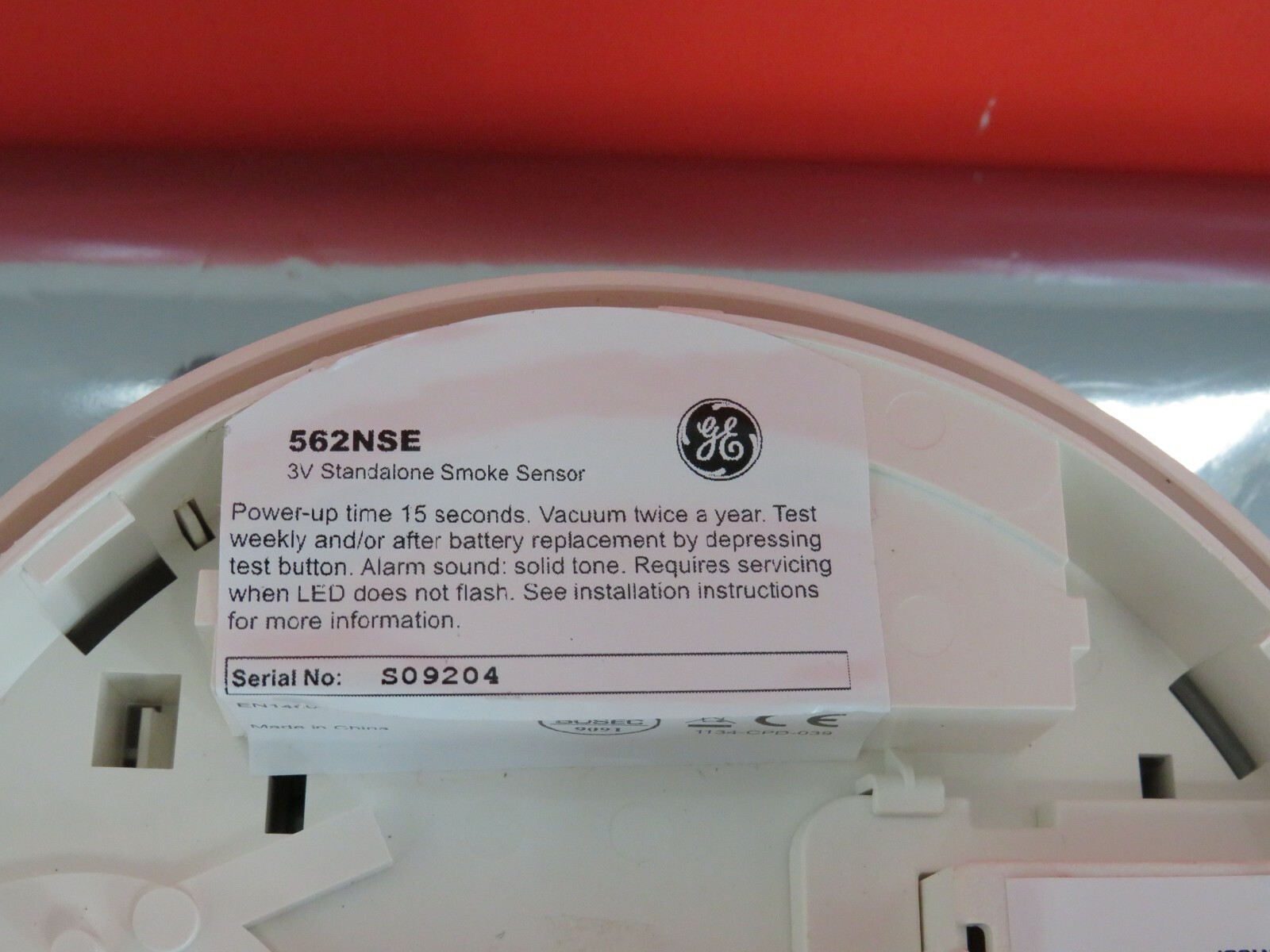 GE SECURITY ARITECH 562NSE 3V STANDALONE SMOKE SENSOR