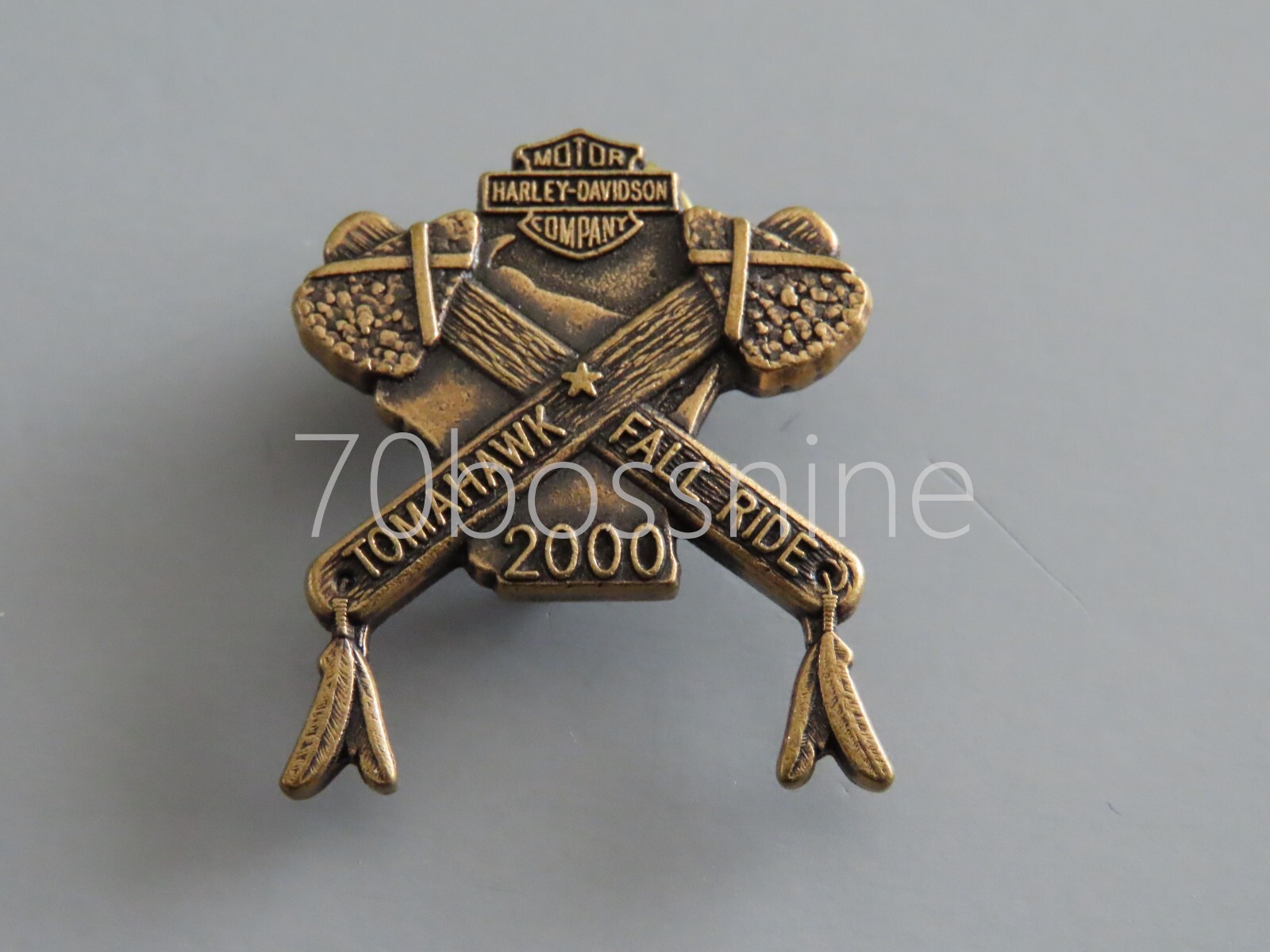 2000 HARLEY DAVIDSON TAMAHAWK FALL RIDE LOGO MOTORCYCLE HAT PIN LAPEL PIN