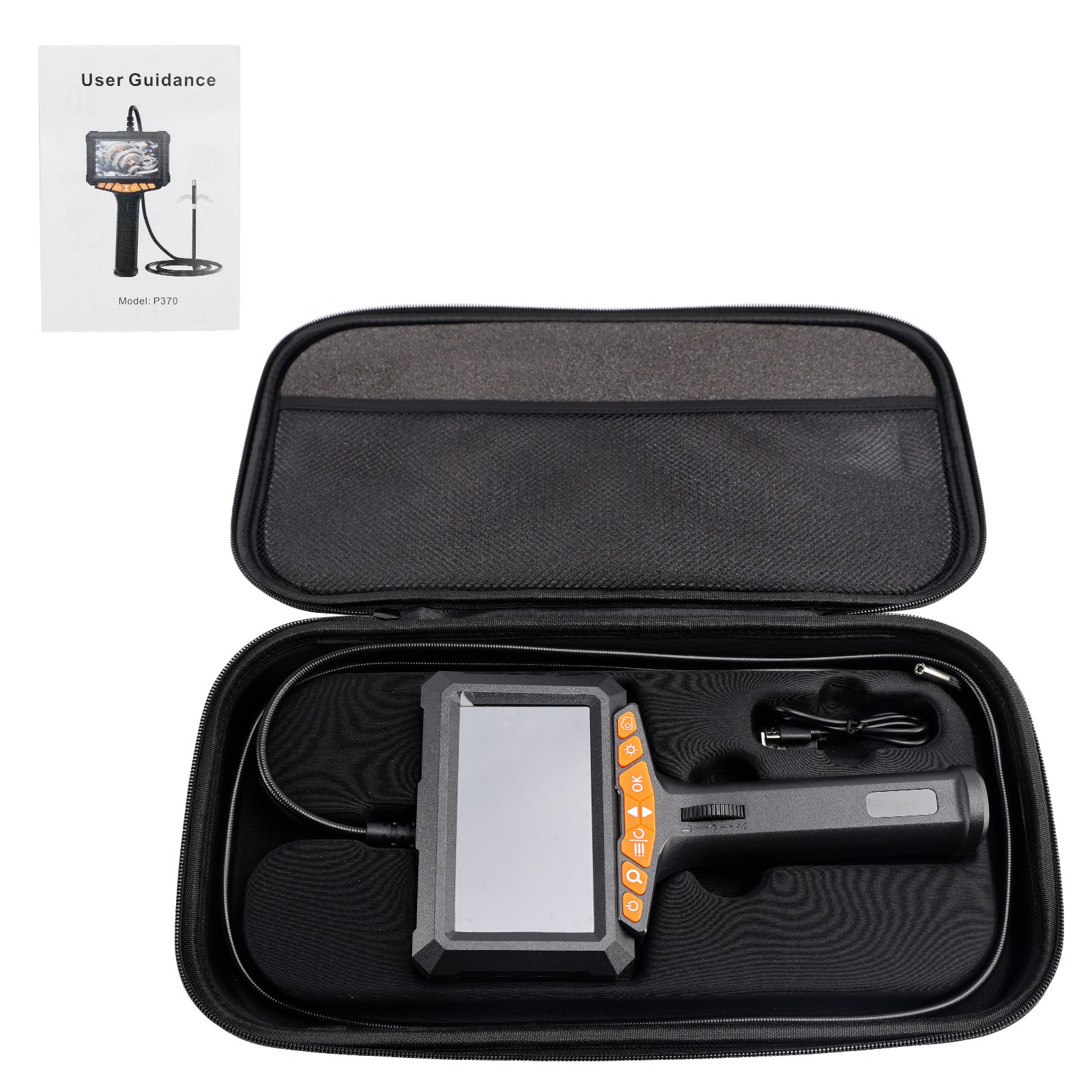 5" LED 2-Way 360°Endoscope W/Light Industrial Articulating Borescope Camera