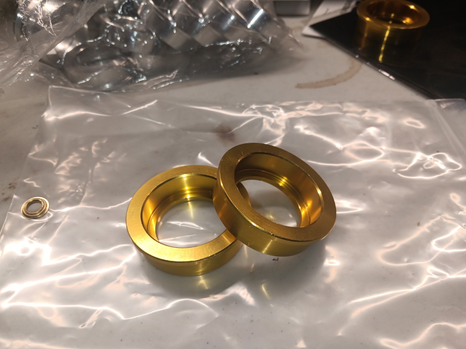 MOTOKING BMX RETRO CUP AMERICAN BOTTOM BRAKET CUPS ANO GOLD