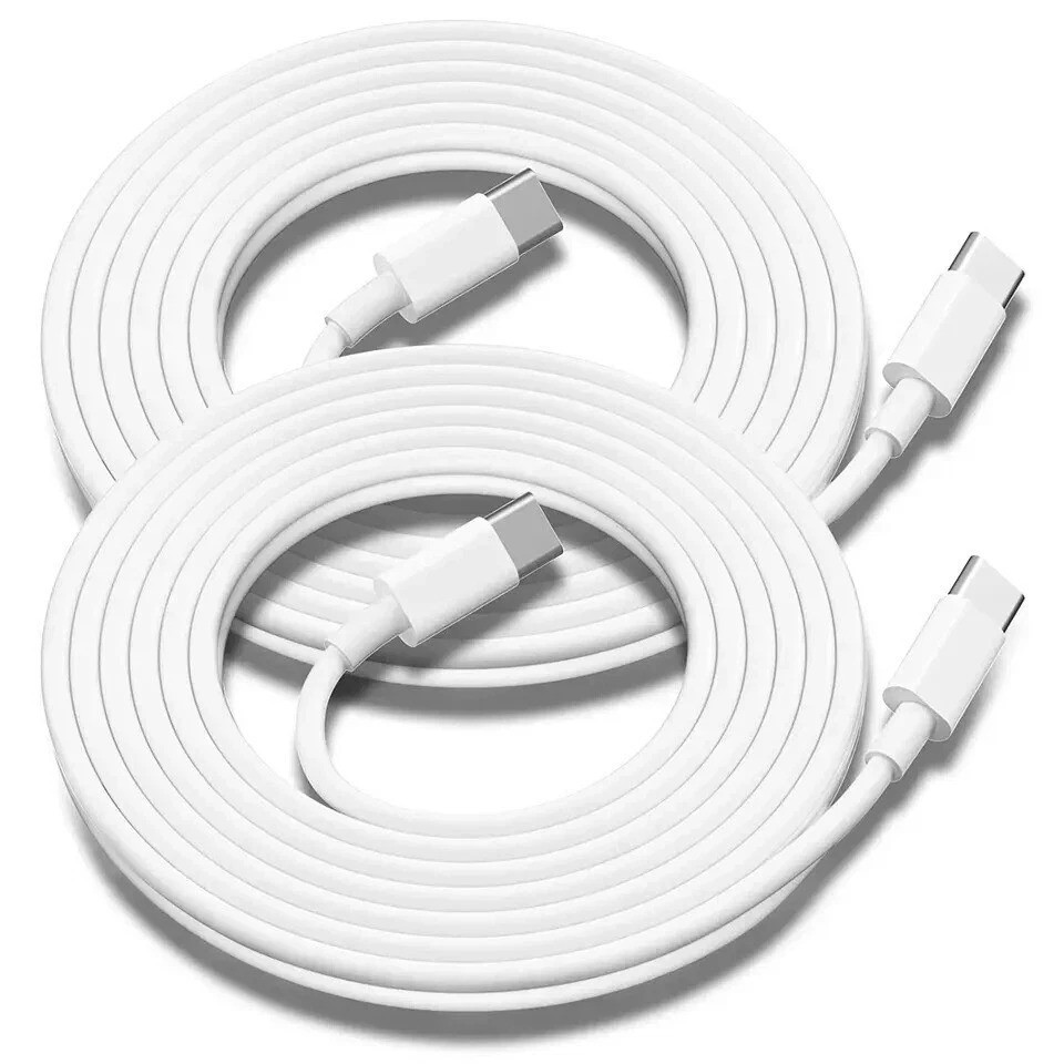 USB-C to USB-C Fast Charging Cable 10FT (2-Pack) 60W Type-C for Apple & Android
