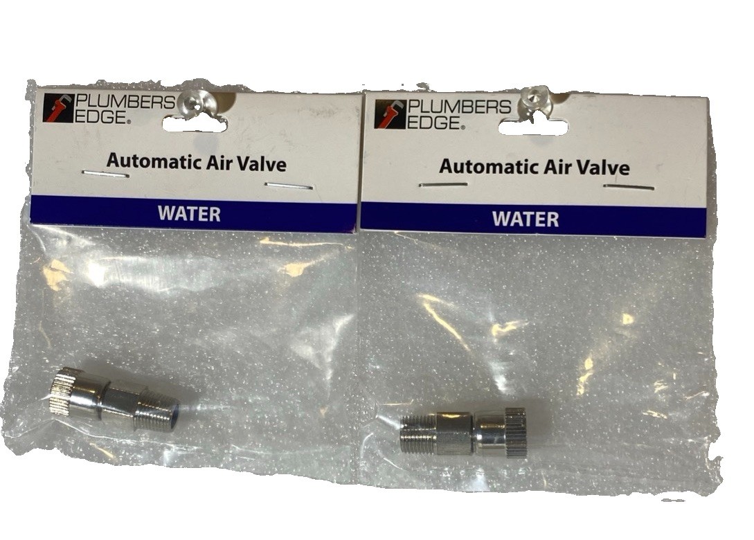 2 Pack PLUMBERS EDGE, Automatic Air Valve Hot Water Radiator Vent 1/8" male Qt 2