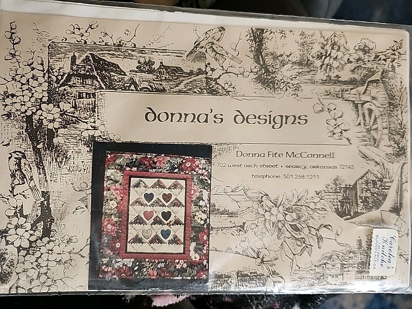 Donna's Designs Quilt Pattern Hearts And Log Cabin Donna Fite McConnell