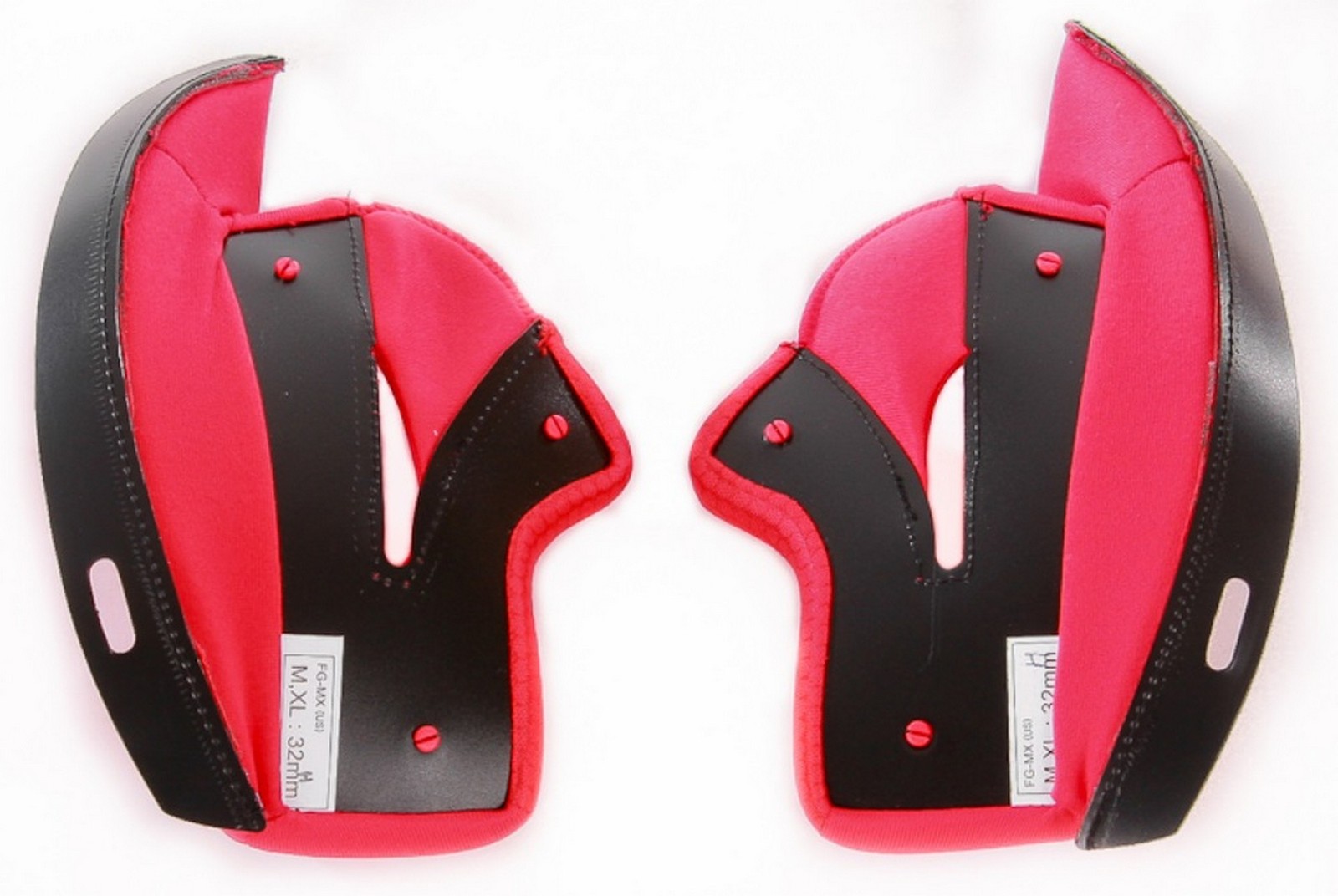 HJC FG-MX Helmet Replacement Cheek Pads Red