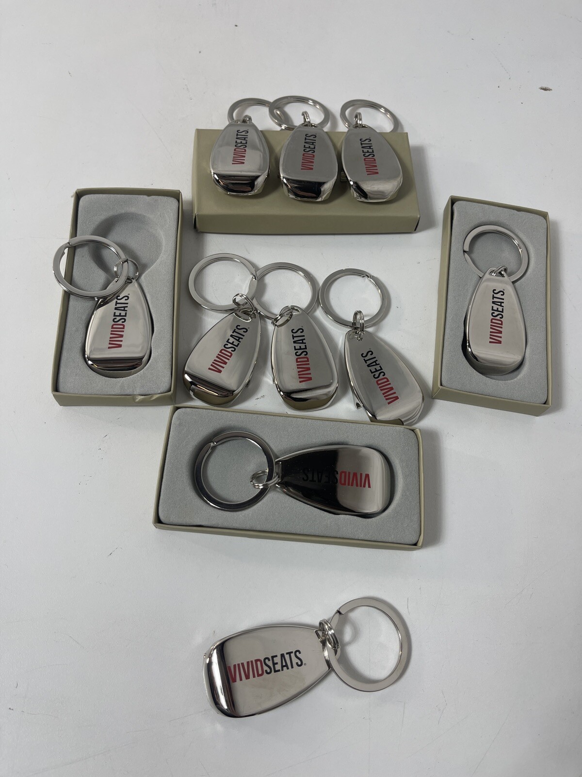 huge lot of 10 key Chain and Bottle Opener Brand NEW Silver vivid seat