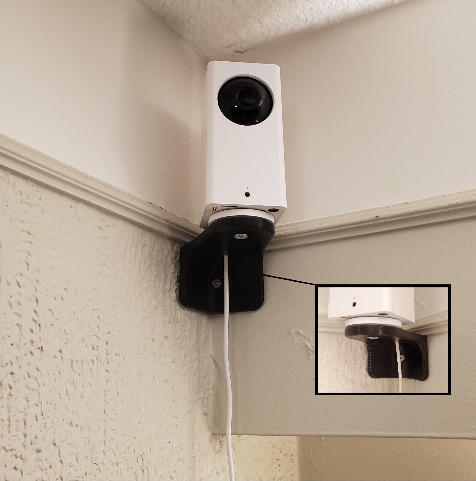 Wyze Cam Pan Corner Wall Mount Bracket Edge Black or White
